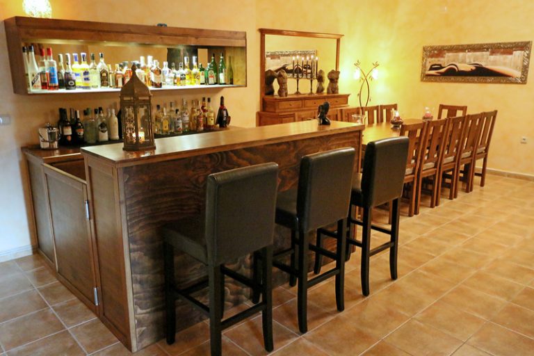 The bar in the club area